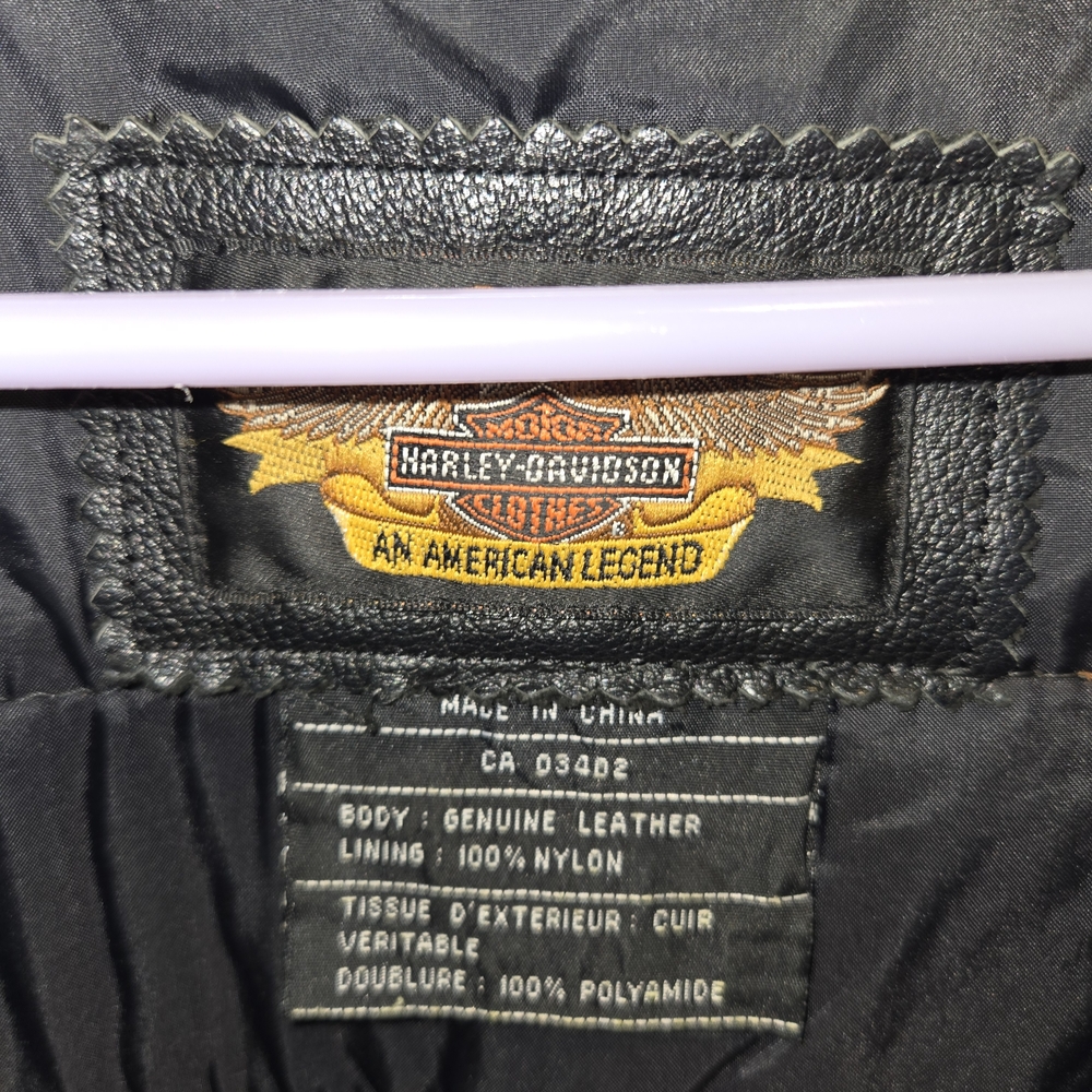 Harley-Davidson Women's Leather Vest EUC - Picture 3 of 3